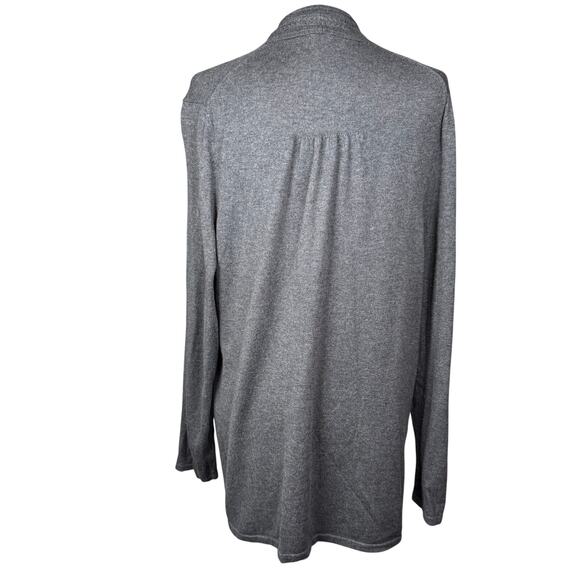 Talbots Women’s Gray Open Front Cardigan Sweater Ribbed size XL Minimalist Cozy - Picture 3 of 8
